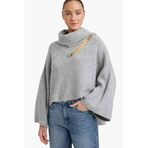 Defacto Oversize V Yaka Triko Kazak, Std, G8067AX25WN, Gri, Kadın