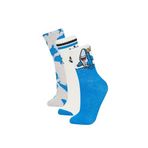 DeFacto Pamuklu 23/28 3'lü Beyaz Erkek Çocuk Uzun Çorap