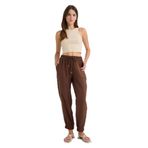 DeFacto Paperbag Cep Detaylı Düz Paça Uzun Boy Modal Pantolon, 36, F9109AX25SM, Kahve-BN229, Kadın