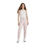 DeFacto Paperbag Yüksek Bel Rahat Kesim Hafif Düz Paça Bilek Boy Jean Pantolon, 32, C1280AX24SM, Pembe-NM88, Kadın