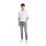 DeFacto Pedro Gri Slim Fit Dar Kalıp Normal Bel Dar Paça Cepli Erkek Jean Pantolon