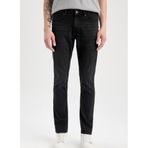 DeFacto Pedro Slim Fit Normal Bel Dar Paça Siyah Erkek Jean Pantolon