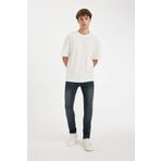 DeFacto Pedro Yeşil Slim Fit Dar Kalıp Normal Bel Dar Paça Erkek Jean Pantolon