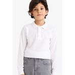 DeFacto Pike Polo Tişört Erkek Çocuk Beyaz, 7-8 Yaş, L0288A626SP, Beyaz-WT34, Erkek Çocuk