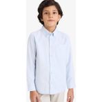 DeFacto Polo Yaka Oxford Uzun Kollu Basic Düz Gömlek Erkek Çocuk W3215A626SP - Mavi-BE61 - 11 - 12 Yaş