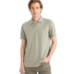 DeFacto Polo Yaka Tişört, XL, E801GY120270, Haki, Erkek