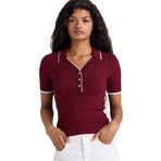 DeFacto Polo Yaka Triko Kazak Bordo, XL, F7771AX25AU, Bordo-BR59, Kadın