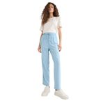 DeFacto Pull On Carrot Fit Yüksek Bel Bilek Boy Tensel Yıkamalı Pantolon, 34, D8236AX25SM, İndigo-NM85, Kadın