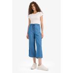 DeFacto Pull On Culotte Yüksek Beli Lastikli Yıkamalı İnce Jean Pantolon D8241AX25SM