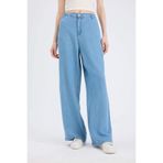 DeFacto Pull On Wide Leg Açık İndigo Kadın Jean Pantolon D8238AX/NM85