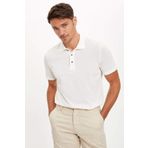 DeFacto R3439AZ.20SM.BG448 Bej Polo Yaka Kısa Kollu Regular Fit Erkek T-Shirt