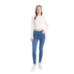 DeFacto Rebeca Skinny Fit Yüksek Bel Bilek Boy Jean Pantolon, 34, 3136309, Mavi, Kadın