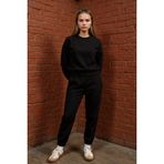 DeFacto Regular Fit 2'li Takım Sweatshirt Beli Lastikli Jogger Eşofman Altı, XS, D8022AXNS, Siyah-BK81, kadın