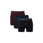 DeFacto Regular Fit 3'lü Boxer, 2XL, G9369AX26SP, Lacivert-NV28, erkek