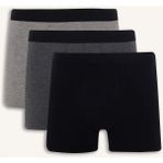 DeFacto Regular Fit 3'lü Boxer K7635AZ26SP - Siyah-BK27 - XL