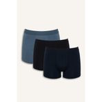 DeFacto Regular Fit 3'lü Boxer, L, G9355AX26SP, Lacivert-NV135, erkek