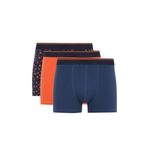 DeFacto Regular Fit 3'lü Boxer, Lacivert, S