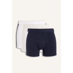 DeFacto Regular Fit 3'lü Boxer, S, C9559AX24WN, Beyaz-WT34, erkek