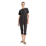 DeFacto Regular Fit 4'lü Hızlı Kuruyan Burkini Tesettür Basic Düz Mayo Takım, M, E3514AX25HSAR221-1013002, Antrasit, Kadın