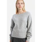 DeFacto Regular Fit Açık Omuz Triko Kazak, M, G8898AX25CW, Gri-GR28, Kadın