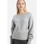 DeFacto Regular Fit Açık Omuz Triko Kazak, S, G8898AX25CW, Gri-GR28, Kadın