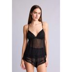 DeFacto Regular Fit Askılı Şifon Pijama Takım, M, H8347AX26SM, Siyah, kadın