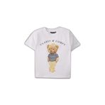 DeFacto Regular Fit Ayı Baskılı Kısa Kollu Tişört Erkek Bebek, 12-18 AY, H2834A526SM, Beyaz-WT34, Erkek bebek