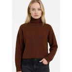 DeFacto Regular Fit Balıkçı Yaka Kazak, L, G8552AX25WN, Kahve-BN45, Kadın