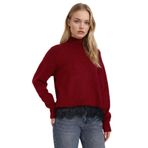 DeFacto Regular Fit Balıkçı Yaka Kazak, S, G8552AX25WN, Bordo-BR100, Kadın