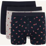 DeFacto Regular Fit Baskılı 3'lü Boxer H4490AX26SP - Lacivert-NV135 - XL