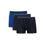 DeFacto Regular Fit Baskılı 3'lü Boxer, S, D9877AX25SM, Lacivert-NV135, erkek