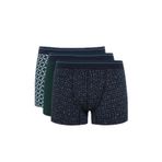 DeFacto Regular Fit Baskılı 3'lü Boxer, S, D9879AX25SP, Lacivert-NV135, erkek