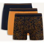 DeFacto Regular Fit Baskılı 3'lü Boxer T4929AZ26SP - Lacivert-NV135
