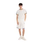 DeFacto Regular Fit Baskılı Düz Paça Şort, S, B8794AX25SM, Ekru, Erkek