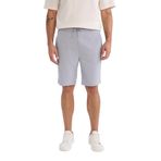 DeFacto Regular Fit Beli Bağcıklı Dokulu Bermuda Şort, 36, D9451AX25SP, Gri-GR89, Erkek