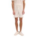 DeFacto Regular Fit Beli Bağcıklı Krinkıl Bermuda Şort, 38, E0980AX25SM, Beyaz-WT32, Erkek