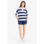 Defacto Regular Fit Beli Bağcıklı Normal Bel Düz Paça Şort, 3XL, C7600AX25SM, Lacivert, Kadın