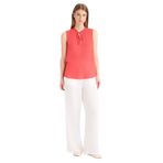 DeFacto Regular Fit Beli Lastikli Bağcıklı Plaj Pantolonu, XL, D9763AX25SM, Beyaz-WT16, Kadın