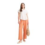 DeFacto Regular Fit Beli Lastikli Cepli Düz Paça Pantolon, 40, F0984AX25SM, Turuncu-OG327, Kadın