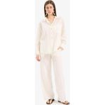 DeFacto Regular Fit Beli Lastikli Plaj Pantolonu E1172AX25SM - Beyaz-WT16 - 2XL