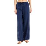 DeFacto Regular Fit Beli Lastikli Plaj Pantolonu Lacivert, L, E1172AX25SM, Lacivert-NV241, Kadın