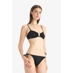 DeFacto Regular Fit Bikini Altı, XS, T3670AZ25SM, Siyah, Kadın