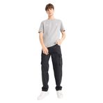 DeFacto Regular Fit Bisiklet Yaka Baskılı Kısa Kollu Tişört, S, F3474AX25AU, Gri-GR454, Erkek