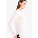 DeFacto Regular Fit Bisiklet Yaka Dantelli Uzun Kollu Tesettür Tişört Tunik F1812AX25SMER85