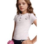 DeFacto Regular Fit Bisiklet Yaka Hayvan Desenli Fitilli Kaşkorse Kısa Kollu Tişört Kız Çocuk, 7-8 Yaş, H1066A826SM, Gri-GR400, Kız Çocuklar