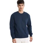DeFacto Regular Fit Bisiklet Yaka Kalın Basic Düz Sweatshirt, S, T3777AZ24AU, Lacivert-NV71, erkek