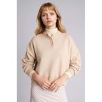 DeFacto Regular Fit Bisiklet Yaka Kazak, L, G8393AX25WN, Bej-BG653, Kadın