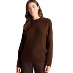 DeFacto Regular Fit Bisiklet Yaka Kazak, L, G8680AX26SP, Kahve-BN468, Kadın