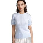 DeFacto Regular Fit Bisiklet Yaka Kazak, L, H5995AX26SM, Mavi-BE738, Kadın
