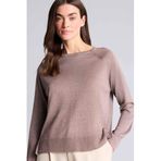 DeFacto Regular Fit Bisiklet Yaka Kazak, M, C6818AX26SP, Kahve, Kadın